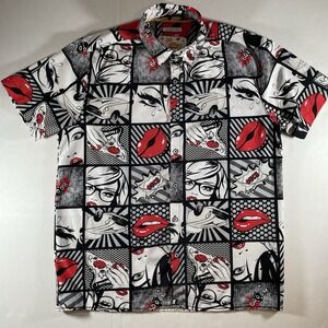 Oh Snap! Pop Art ComicStip Button-Up Shirt by Drill Clothing Co.‎ Retro Style